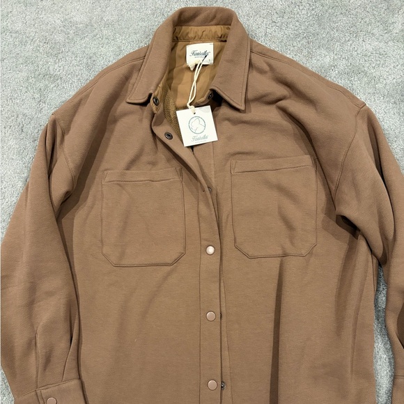 Kuwalla Jackets & Blazers - Fireside Women's Tan Trench Shirt Jacket